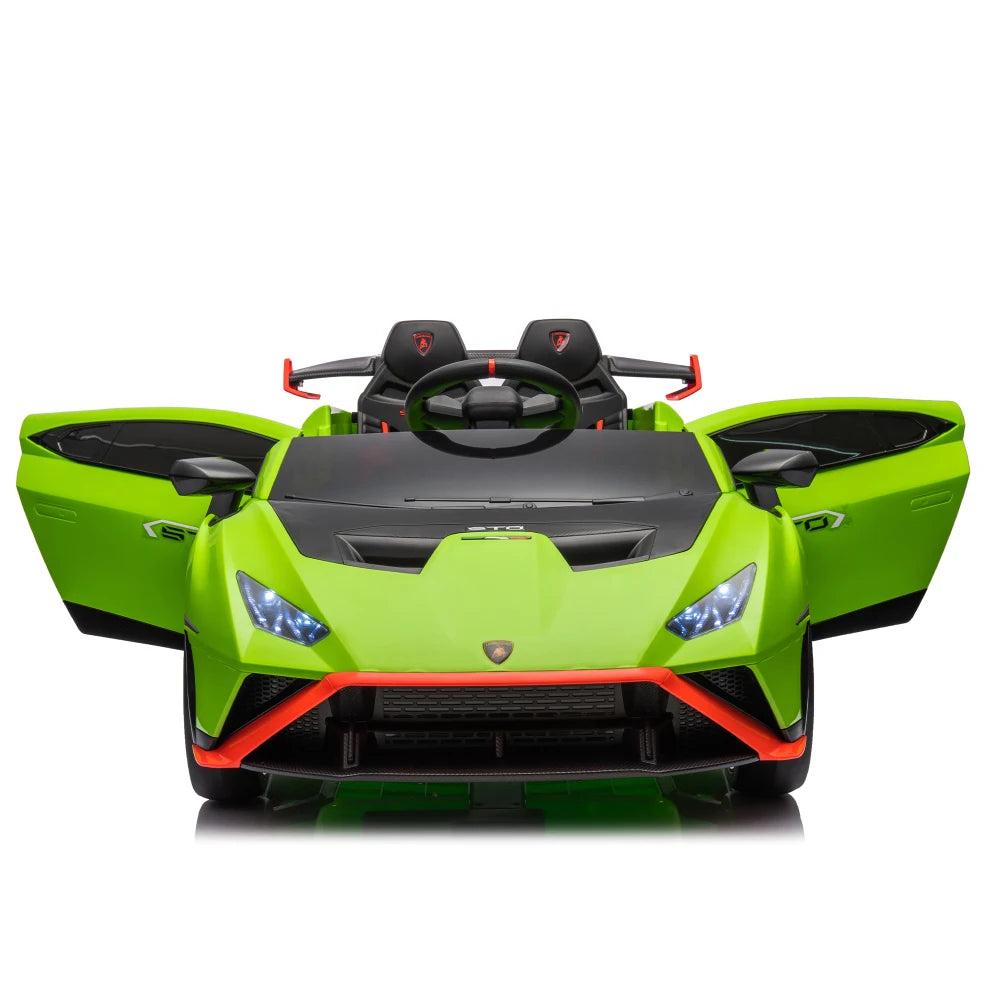 24V Licensed Lamborghini Huracan STO Kids Electric Ride-On Drift Car: 360° Spin