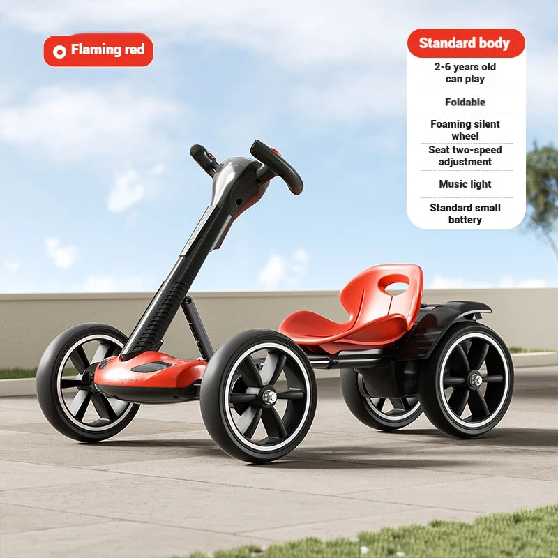 Battery Powered Kids Ride-On RC Kart | Remote Control & 4-Wheel Drive | Kids Rider(Age: 4-10Y)