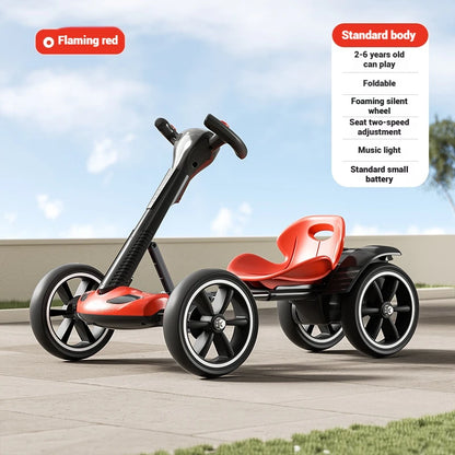 Battery Powered Kids Ride-On RC Kart | Remote Control & 4-Wheel Drive | Kids Rider(Age: 4-10Y)