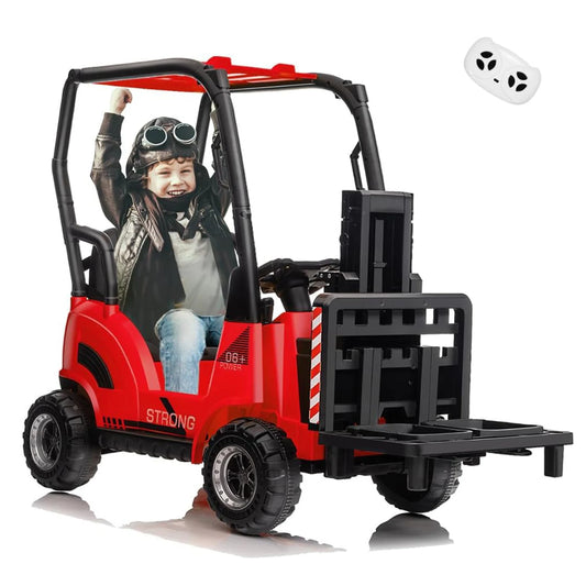 12V Kids Ride-On Forklift w/ Remote, Liftable Fork & Pallet | Kids Rider