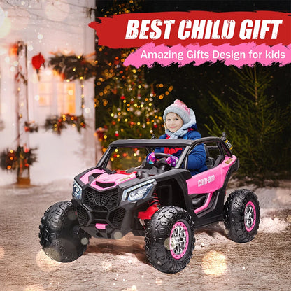 24V Kids Electric Ride-On UTV - Remote Control Off-Road Car for Ages 3-12