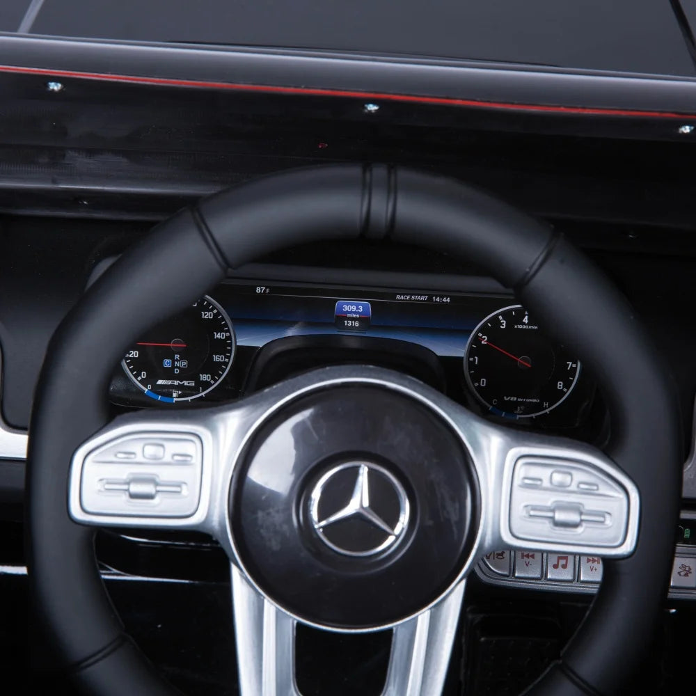 12V Mercedes-AMG White Kids Ride-On Car w/ Remote & Suspension