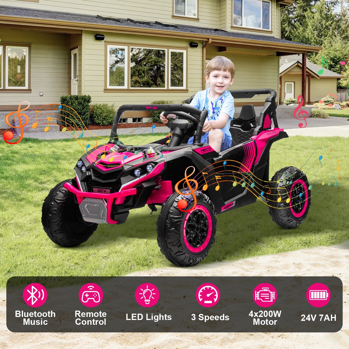 24V Kids Ride-On UTV | 800W 4WD, 2 Seater & Remote Control | Kids Rider