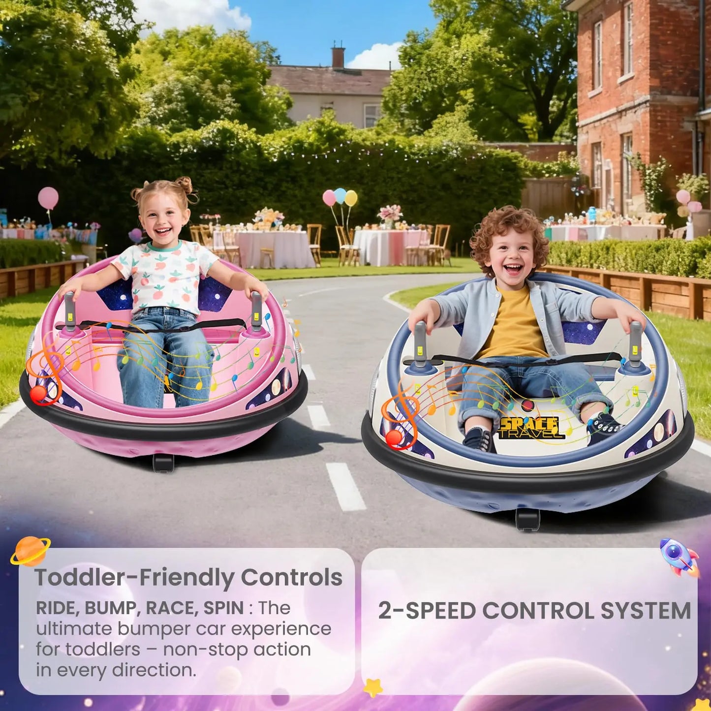 12V Kids Electric Bumper Car for Ages 2–6 | 360° Spin & Remote | Kids Rider