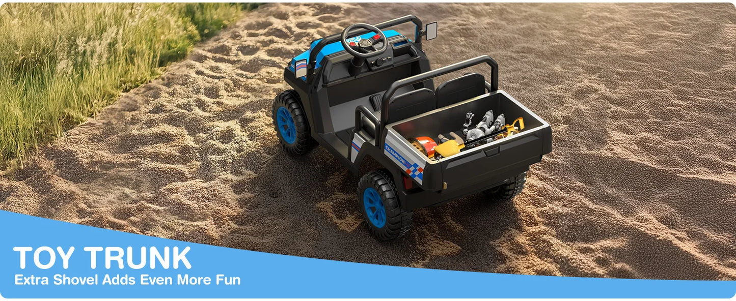 24V 4-Wheel Drive 2-Seater Kids UTV with Remote(Robust Metal Body) | Kids Rider (Age- 3 to 10 Years Kids)