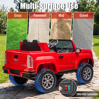 GMC Canyon 4X4 24V 4WD Kids Ride-On Truck | 4 Motors 7AH Power Battery Electric Pickup Car for Kids