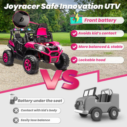 24V XL 2-Seater Kids Ride-On UTV 4WD w/ Remote | Off-Road UTV w/Long-Endurance Battery Power