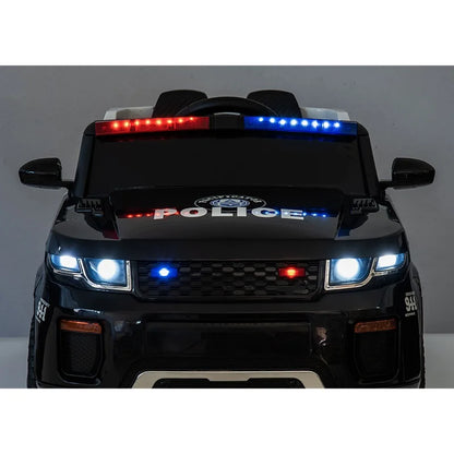 12V Kids Police Truck Ride-On Car w/ Remote, Siren & Lights | 1-Seater