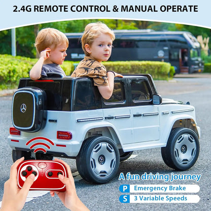 12V Licensed Mercedes-Benz EQG Kids Ride-On Car w/ Remote