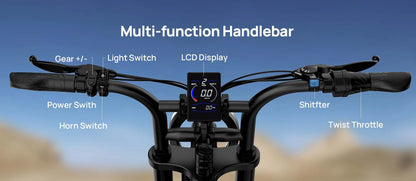 48V 1500W Electric Bike 28MPH 100-Mile Range Fat Tire | Free Shipping