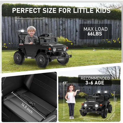 12V Kids Ride-On Jeep w/ Remote, Bluetooth & Suspension | Kids Rider(Age: 3 -12Y)