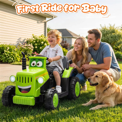 12V Ride-On Tractor | Electric Tractor for Toddlers & Kids | Kids Rider