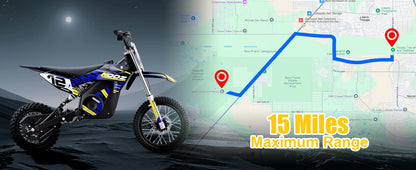 KOOZ 36V 1000W Electric Dirt Bike for Kids| 18 MPH | Kids Rider