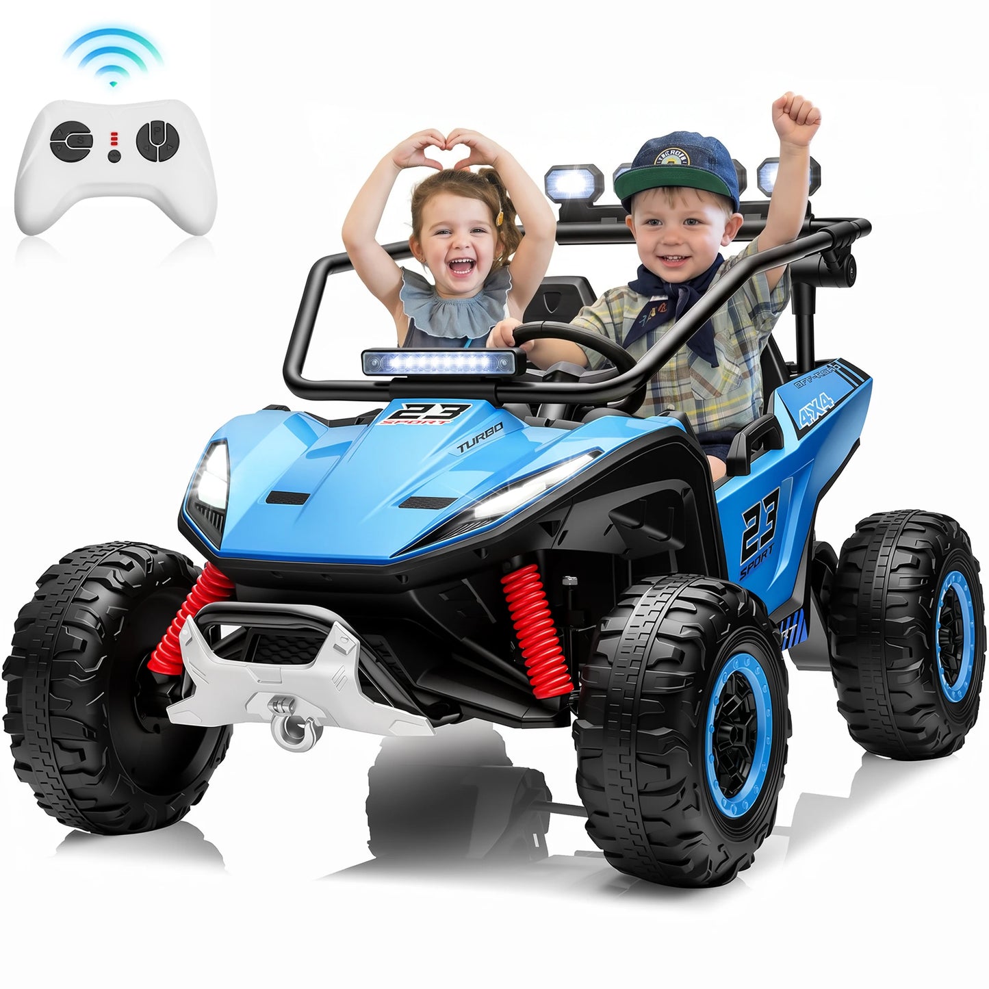 24V 4WD 2-Seater Kids Ride-On UTV Buggy w/ Remote | Kids Rider