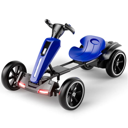12V Kids Pedal Go Kart with Adjustable Seat & Non-Slip EVA Wheels | Kids Rider