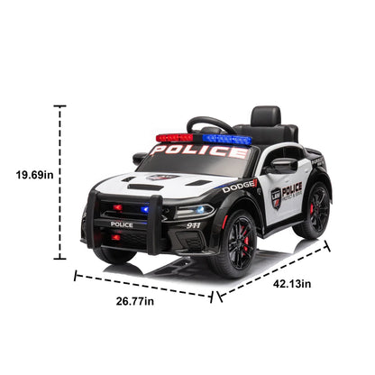 🚔 Dodge Charger 12V Kids Ride-On Police Car w/ Remote & Lights