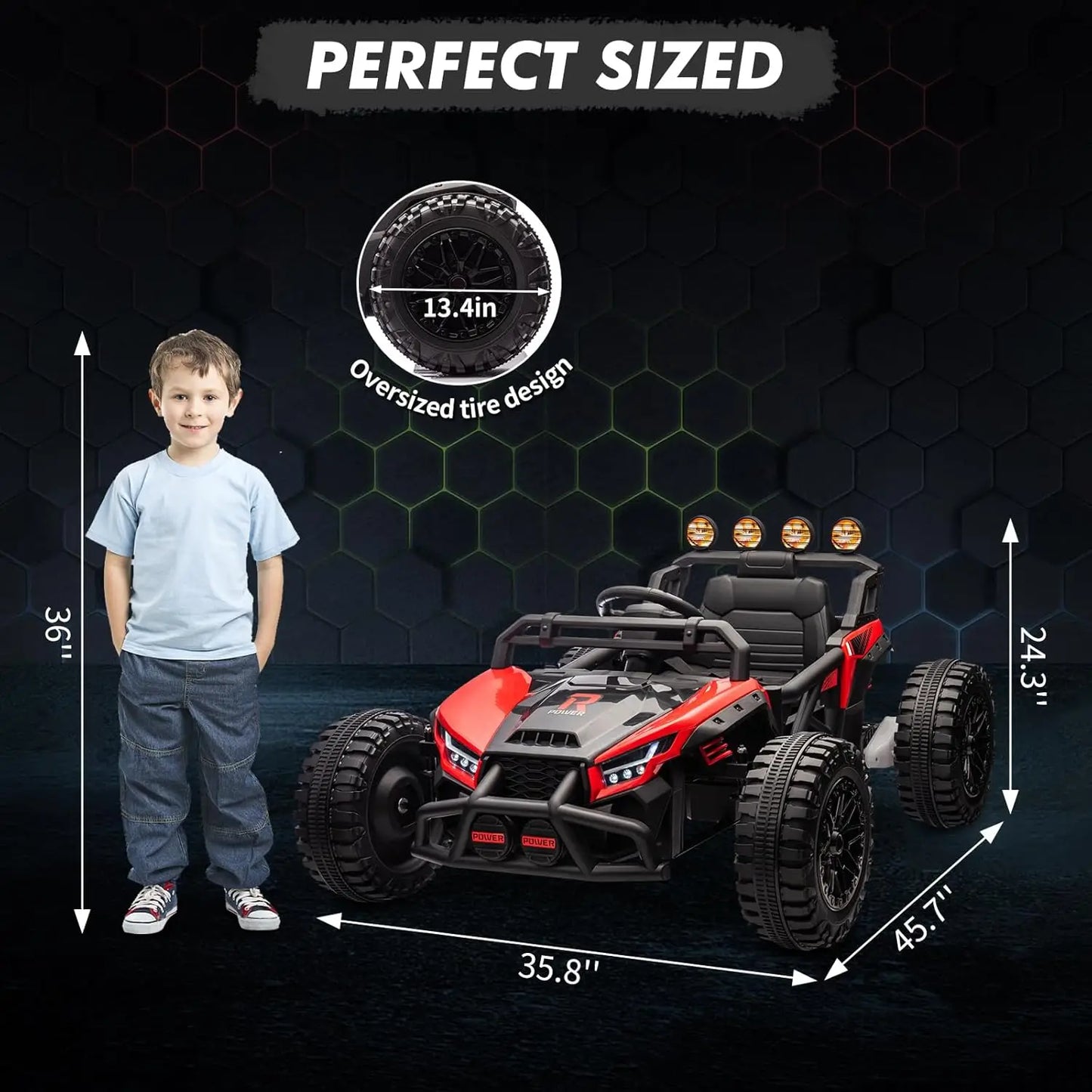 24V Electric Powered Kids Ride-On UTV with Remote & Suspension & LED Lights| Kids Rider