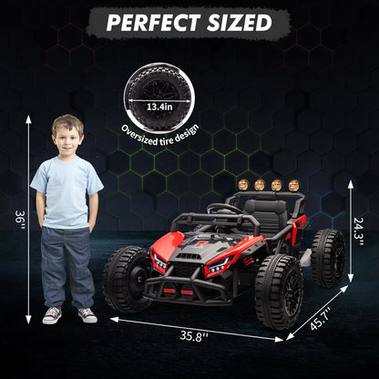 24V Electric Powered Kids Ride-On UTV with Remote & Suspension & LED Lights| Kids Rider