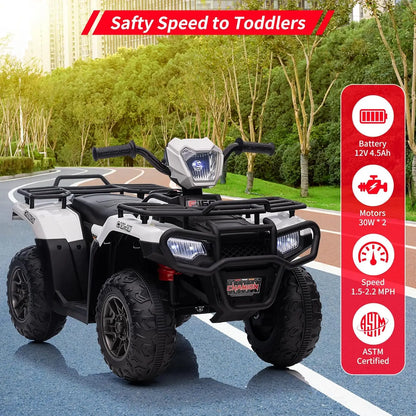12V Kids Ride-On ATV w/ Lights, Music & USB | Kids Rider (Age: 2-8Y)