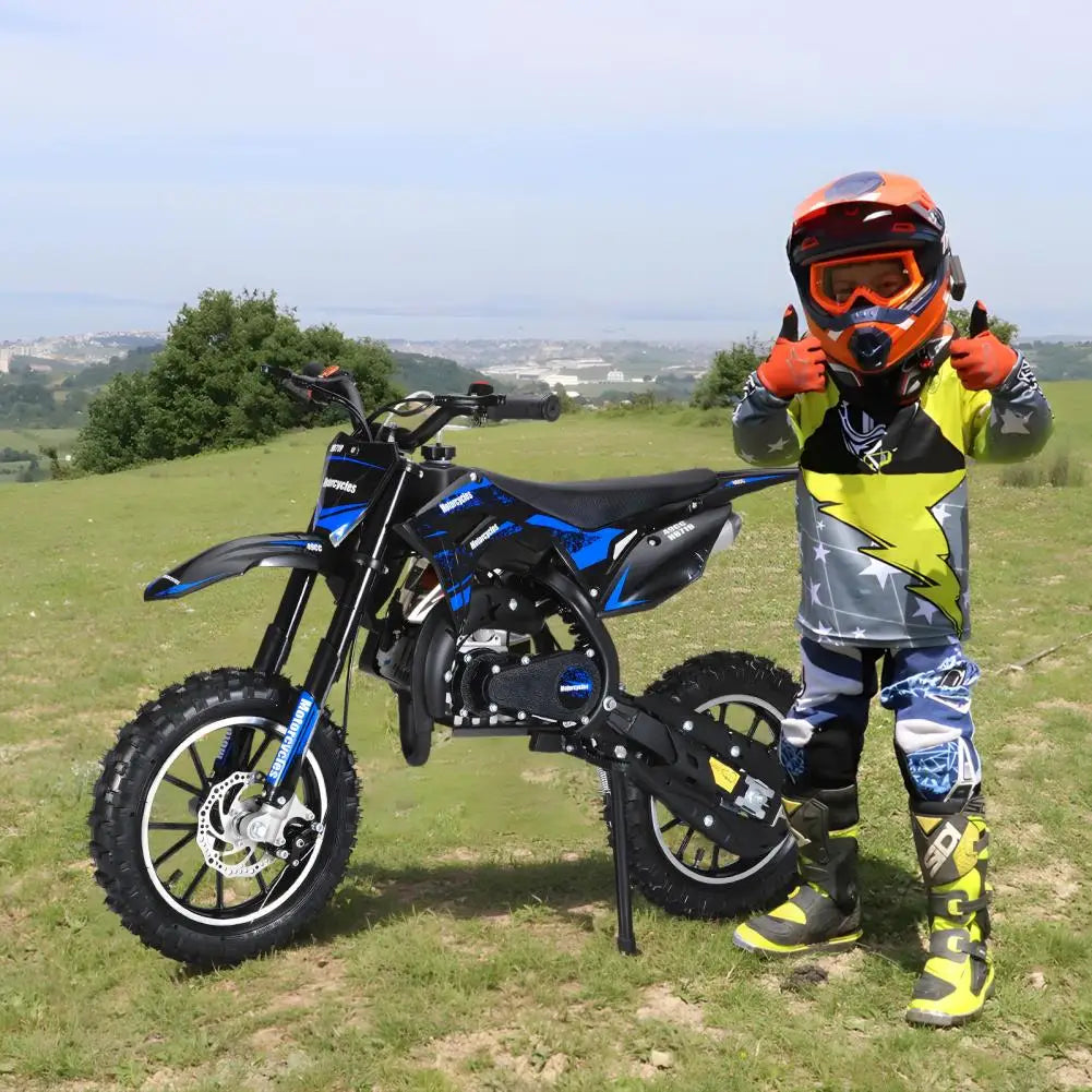 49cc Mini Kids Dirt Bike 2-Stroke Gas Motorcycle W/ Off-Rode Tire Up To 25 MPH