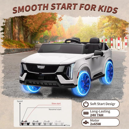 Rovelo 24V 2-Seater Kids Ride-On Car w/ Remote & LED