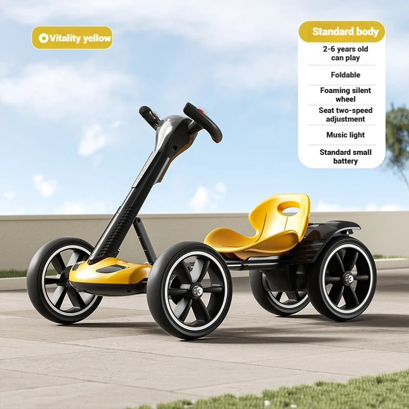 Battery Powered Kids Ride-On RC Kart | Remote Control & 4-Wheel Drive | Kids Rider(Age: 4-10Y)