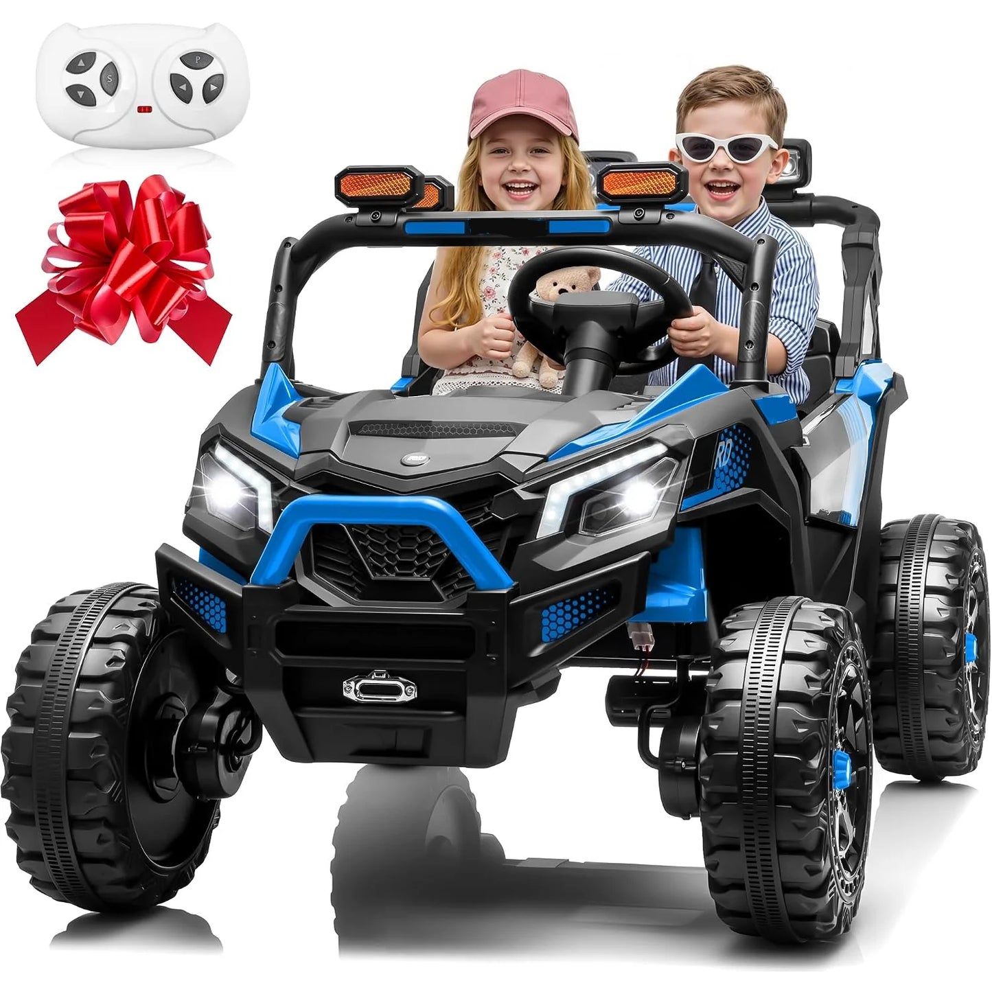 2 Seater 24V 4WD Kids Electric Ride-On UTV Off-Road Buggy with Remote | Best Gift for Kids Boys Girls