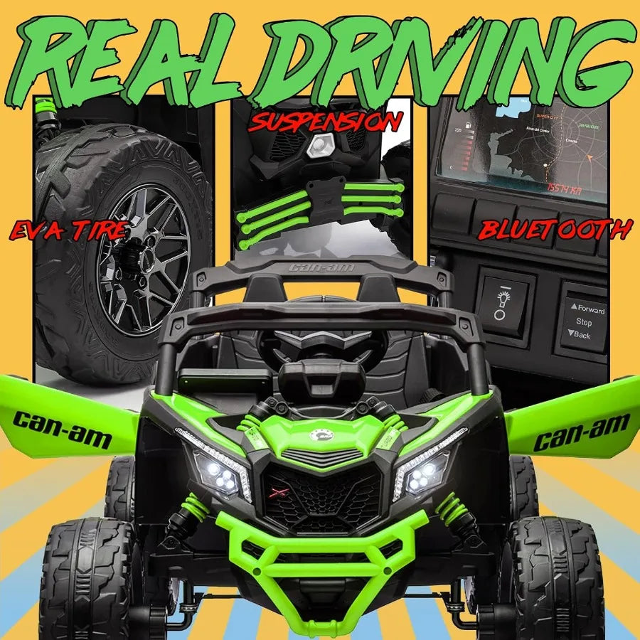 24V 4WD 2-Seater Kids Ride-On UTV 4x200W w/ Remote & EVA Rubber Tires | Age(5-12Y)
