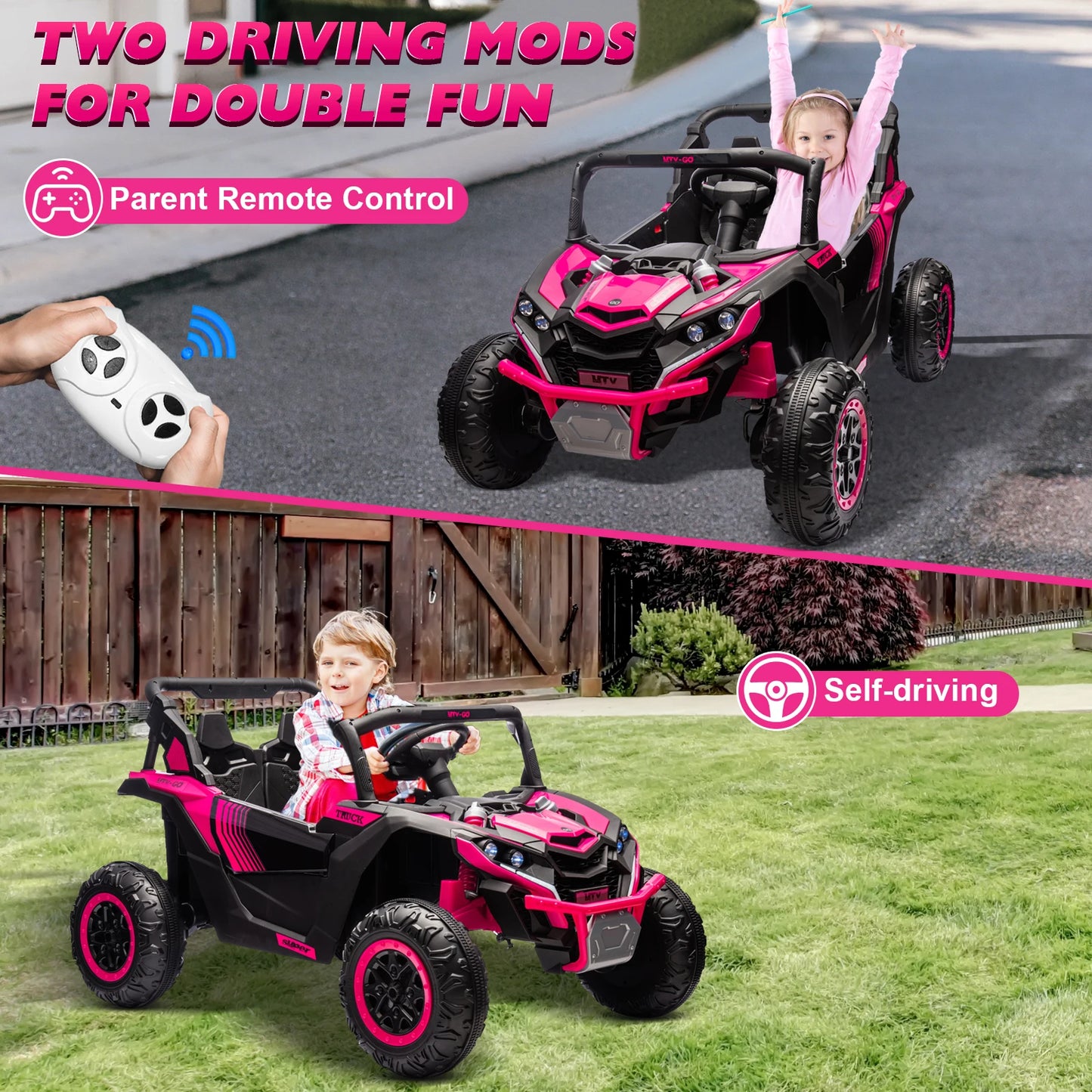 24V Kids Ride-On UTV | 800W 4WD, 2 Seater & Remote Control | Kids Rider