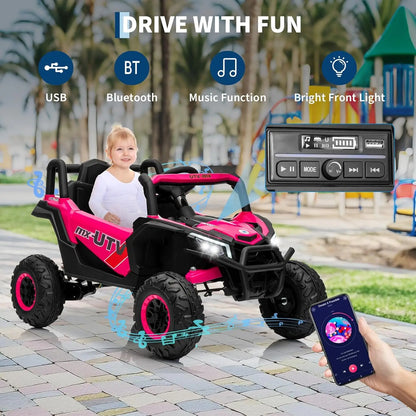 12V Electric Ride-On UTV Truck | Parent Remote & Music | 75 LBS Capacity for Boys and Girls