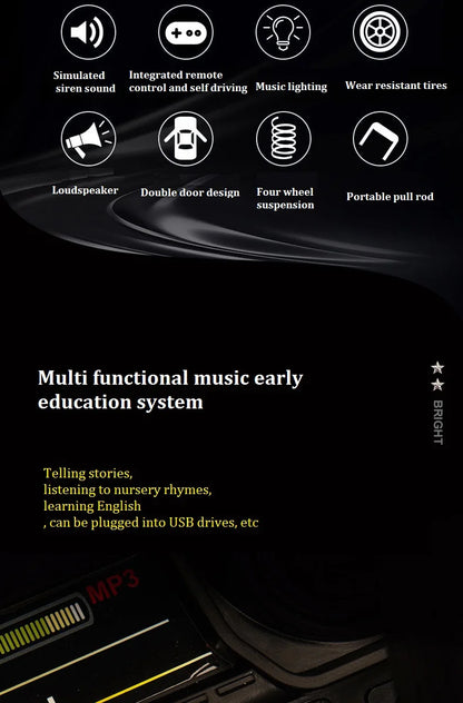 YOGOHALO 12V Big 4WD Kids Police Ride-On Car w/ Remote & Music | 1-Seater