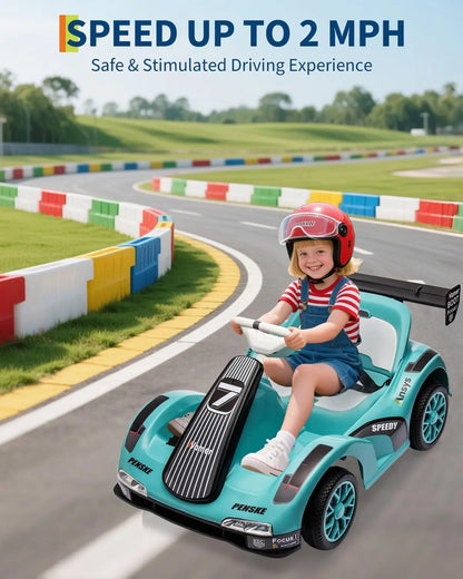 6V Kids Electric Drift Kart with Remote & LED Lights | Kids Rider(Age : 3-6)