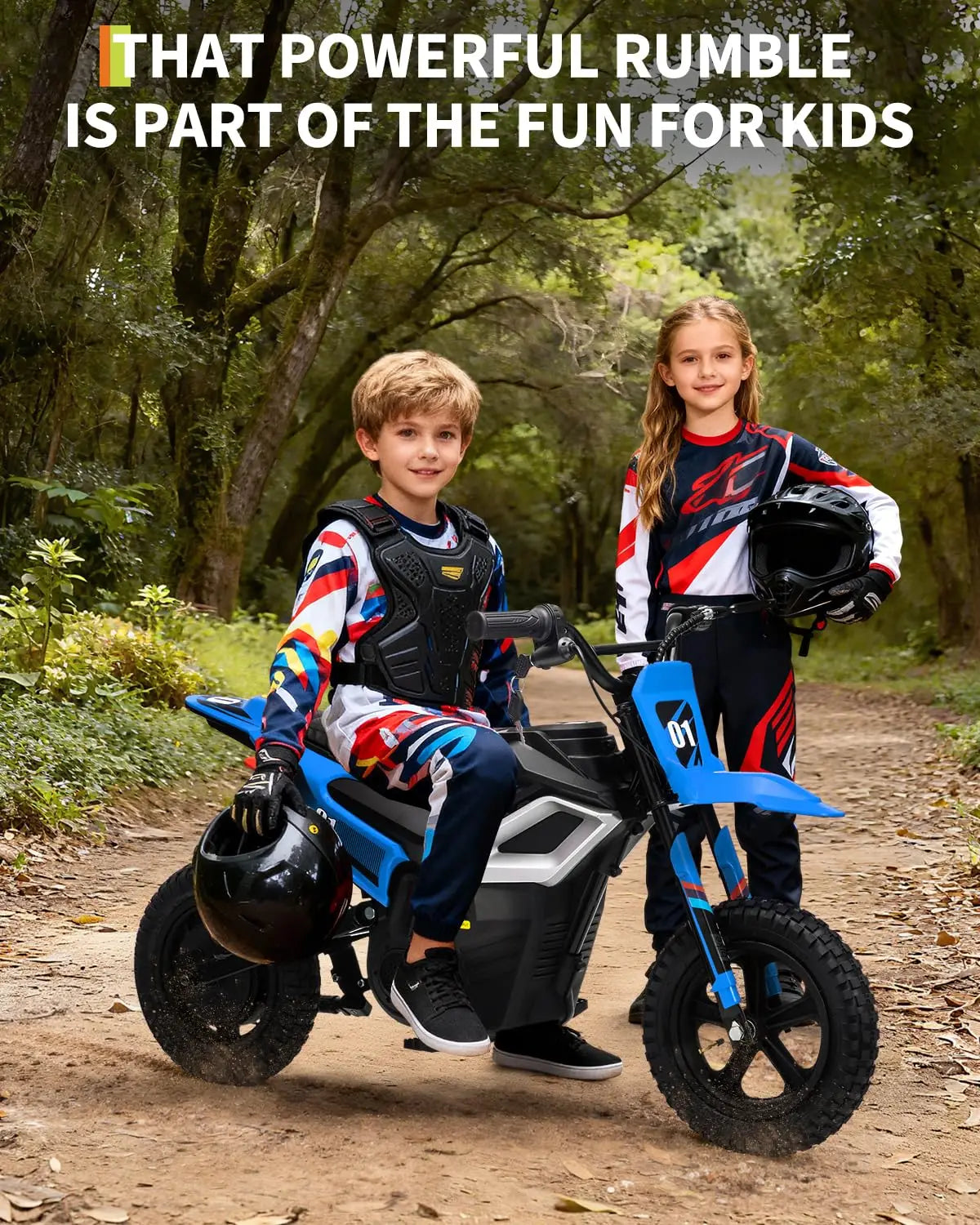 24V 350W Kids Electric Dirt Bike for Ages 6–14 | 14 MPH | Kids Rider