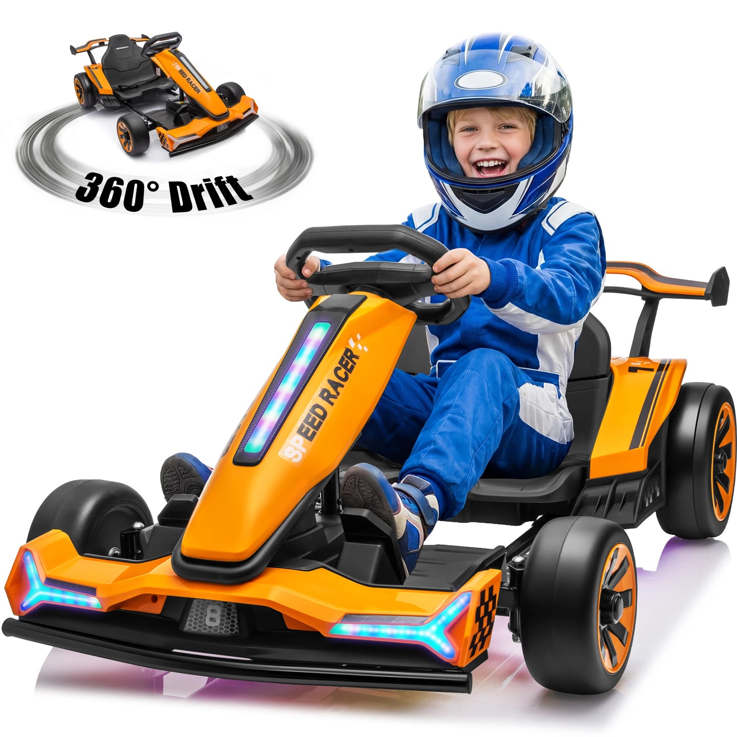 24V 360°Drift Go Kart for Kids | High Speed Drift Racing Car for Kids (Age: 5 to 14 Year)