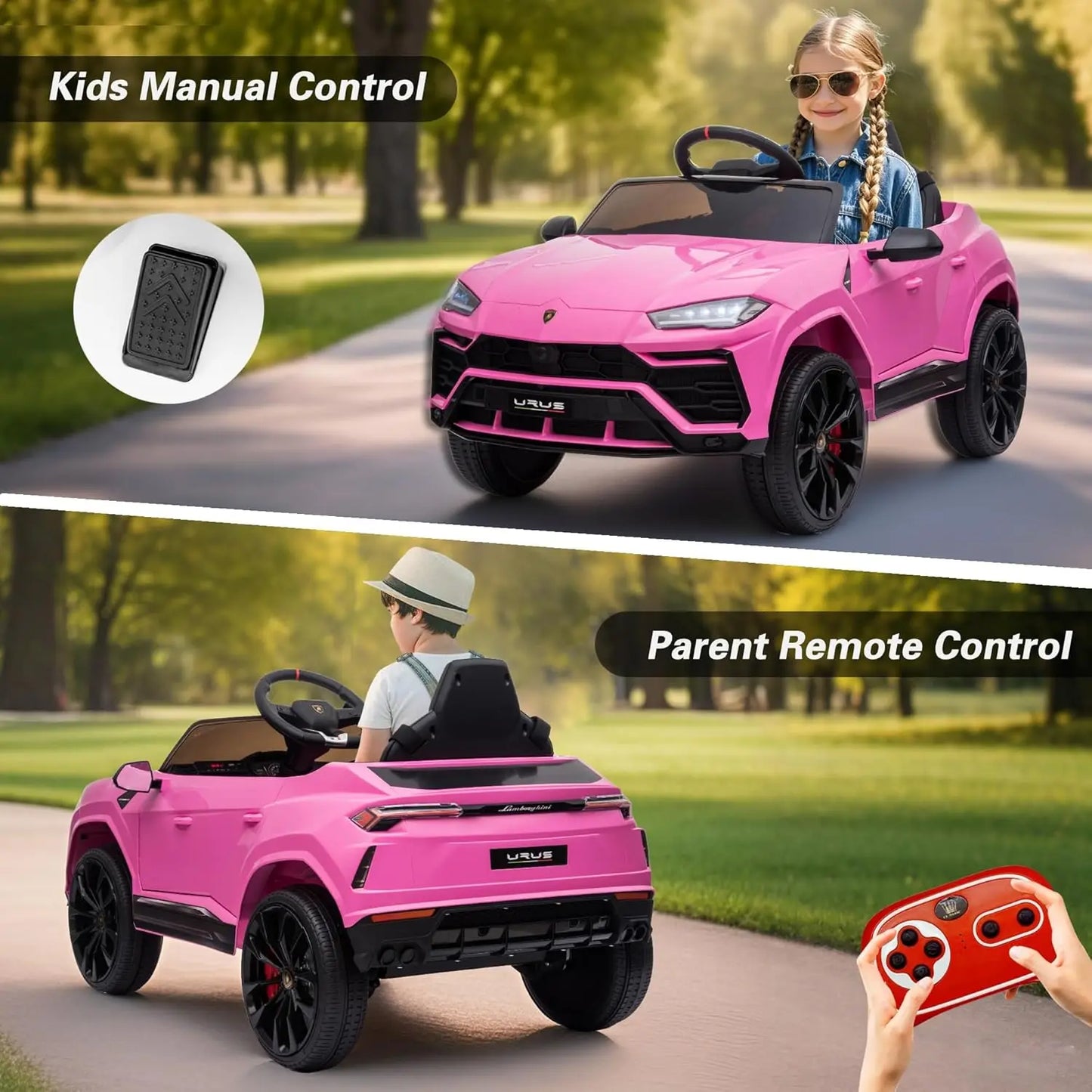 12V Licensed Lamborghini Urus Ride On Car w/Parent Control | Luxury Realistic Drive for Kids