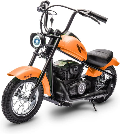 24V 250W Kids Electric Dirt Bike 2-Speed w/LED Light & Leather Seat | Electric Motorcycle for Kids