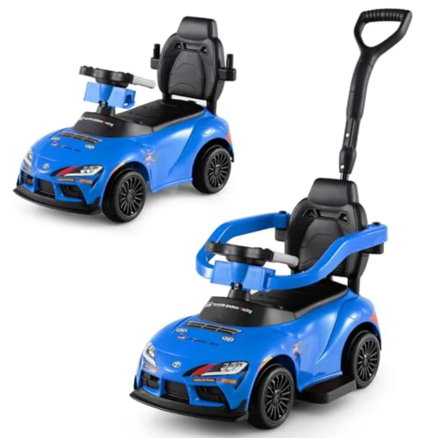 Costzon 3-in-1 Push Car for Toddlers w/ Safety Guardrail Handle Foot-to-Floor
