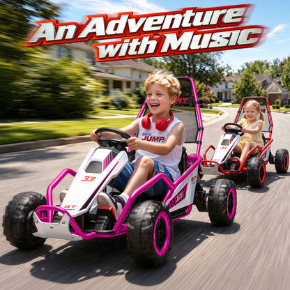 24V 400W Kids Electric Racing Go Kart Off-Road Ride On Car with Shock Absorber