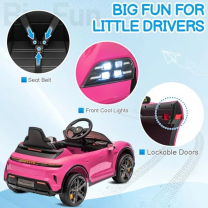 12V Licensed Porsche Taycan Kids Ride-On Car w/ Parent Remote (Age: 2 to 7Y)