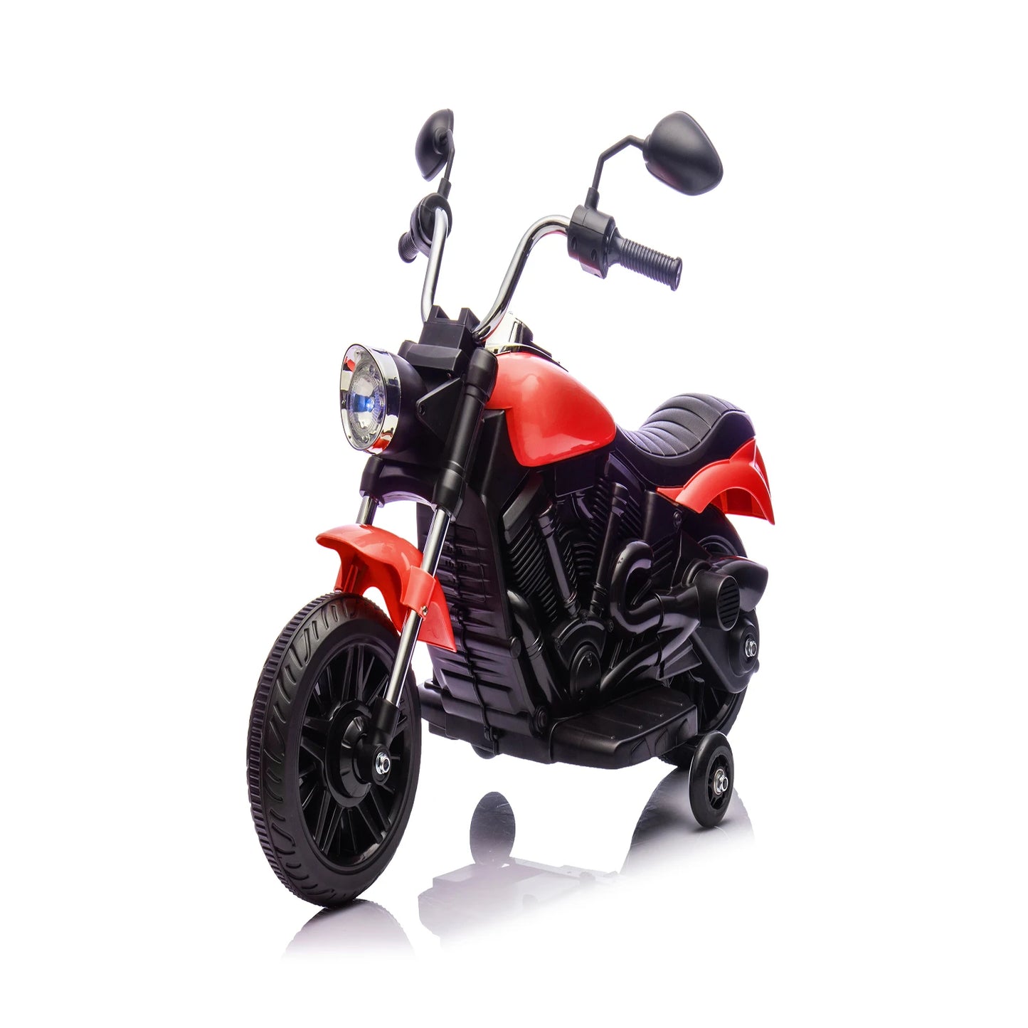 12V Kids Motorcycle | 3-Wheel Ride on Motorcycle w/Detachable Training Wheels