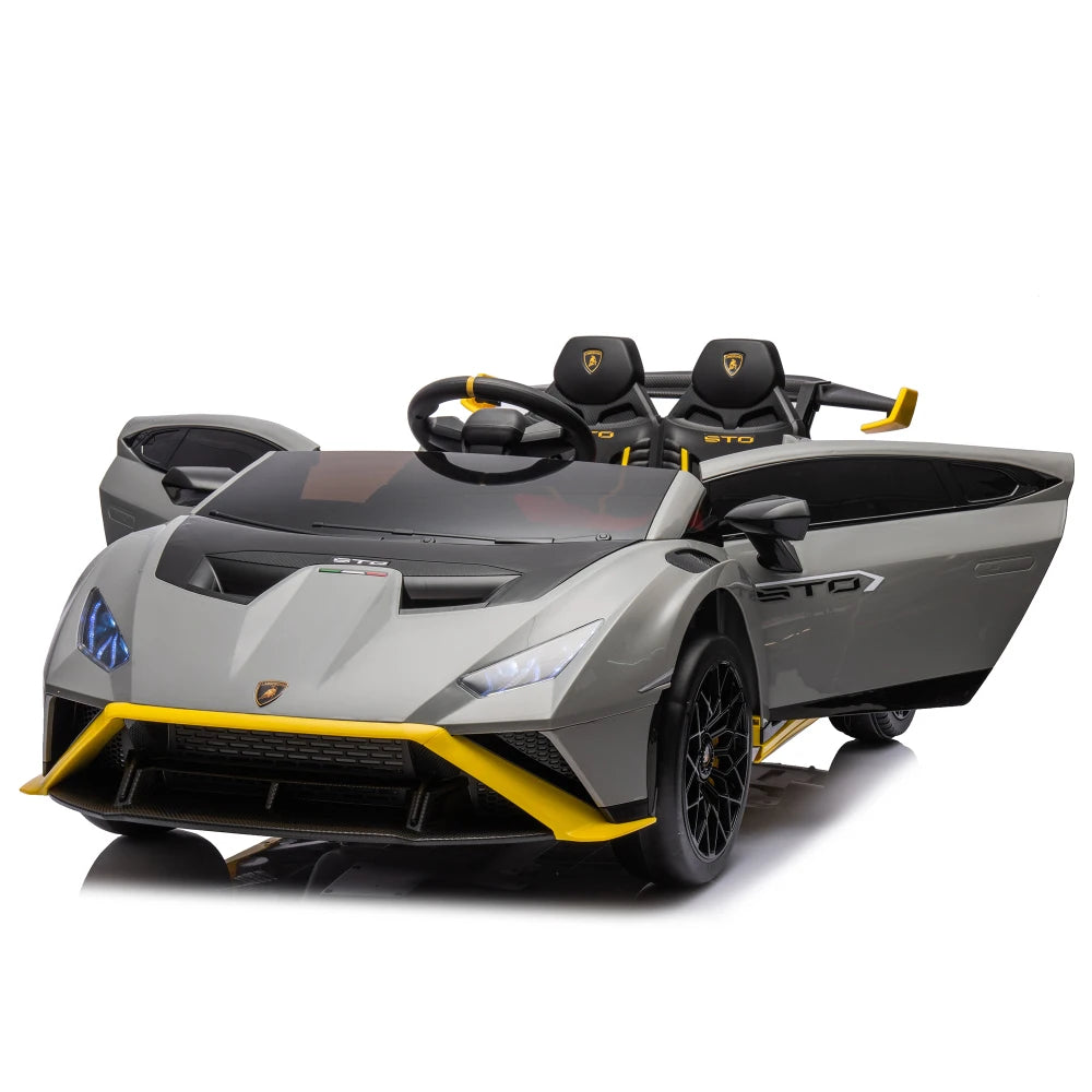 24V Licensed Lamborghini Huracan STO Kids Electric Ride-On Drift Car: 360° Spin