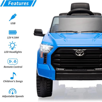 12V Licensed Toyota Tundra Kids Ride-On Pickup Truck w/ Remote Control (Age: 3 to 10Yrs)