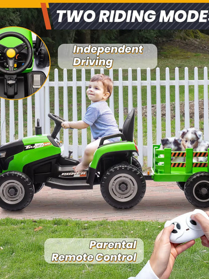 24V Kids Ride-On Tractor | 2-Seater Electric Truck | Kids Rider