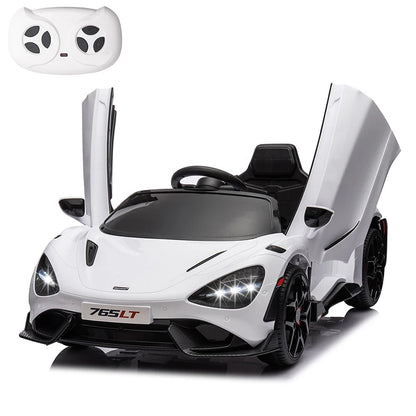 Licensed McLaren 765LT 12V Kids Ride-On Car w/ Hydraulic Doors