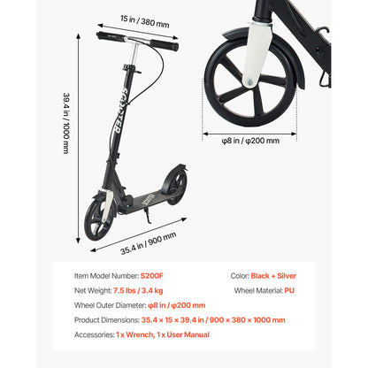 2 - Wheel Kick Scooter for Kids, Teens & Adults | Adjustable Handlebar | Kids Rider