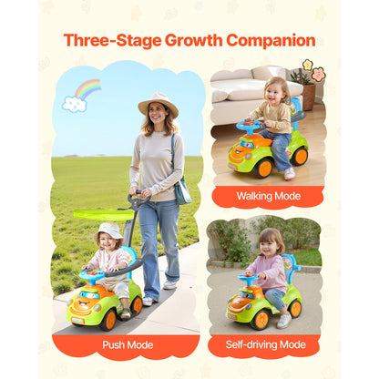 Ride-On Push Car with Parent Handle for Ages 1–3 | Toddler Push Car | Kids Rider