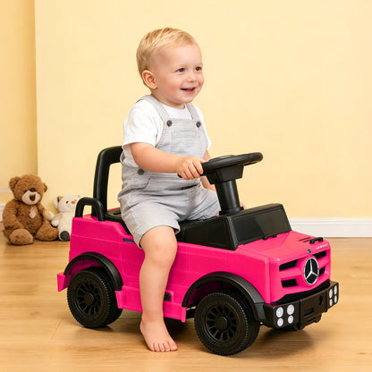 Mercedes-Benz Unimog Kids Push Car Ride-On Toy with Anti-Slip Wheels & Bumper Guards for Safety