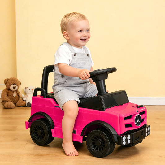 Mercedes-Benz Unimog Kids Push Car Ride-On Toy with Anti-Slip Wheels & Bumper Guards for Safety