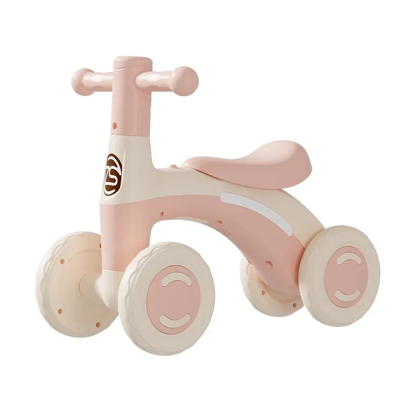 Anti-Tip Baby Balance Bike for Toddlers | 4-Wheel Toddler Training Ride-On(Age: 1-3)