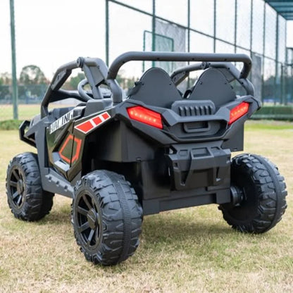 24V 2-Seater Kids Ride-On UTV Buggy w/ Remote & Wide Seats Off Road Ride for Boys(Age: 5+ Yrs))